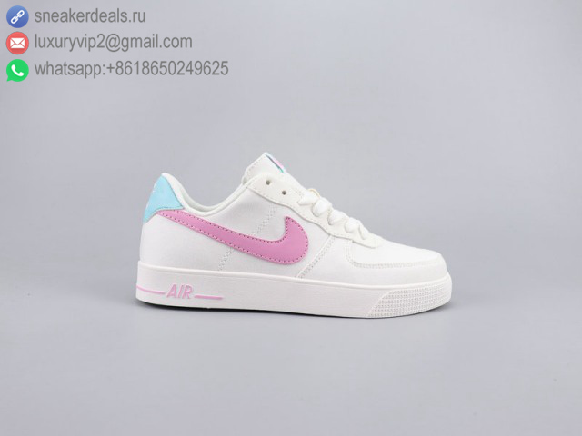 NIKE AIR FORCE 1 LOW AC WHITE PINK WOMEN CANVAS SKATE SHOES